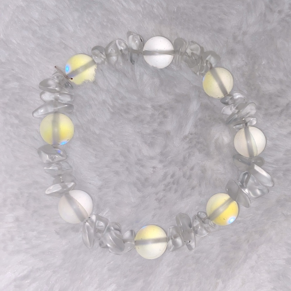 Clear Handmade Crystal Bracelet